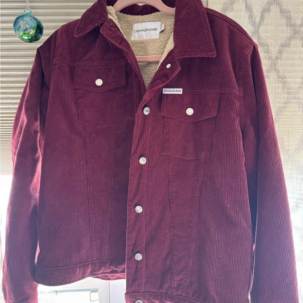 Burgundy Corduroy Calvin Klein Jacket